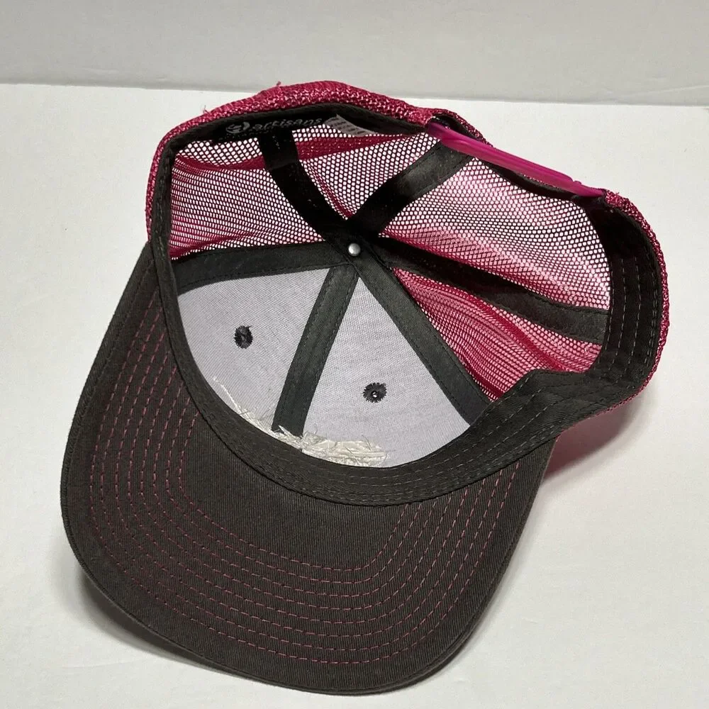 Tee Away 100th Anniversary Womens Pink Hat Snapback Adjustable Ball Cap Baseball